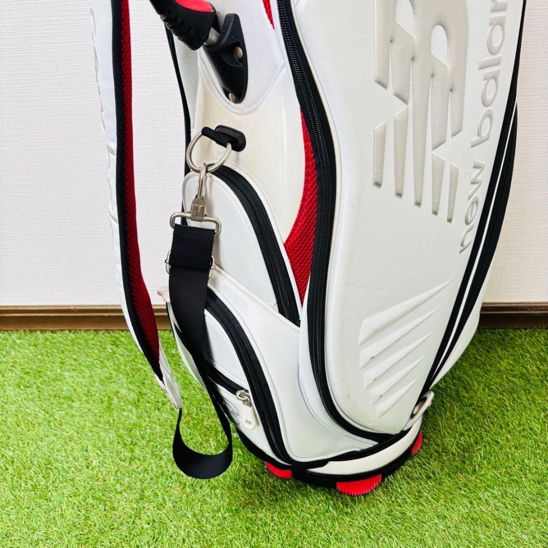 ニューバランス　キャディバッグ　メンズゴルフ　ホワイト　かっこいい　人気　白