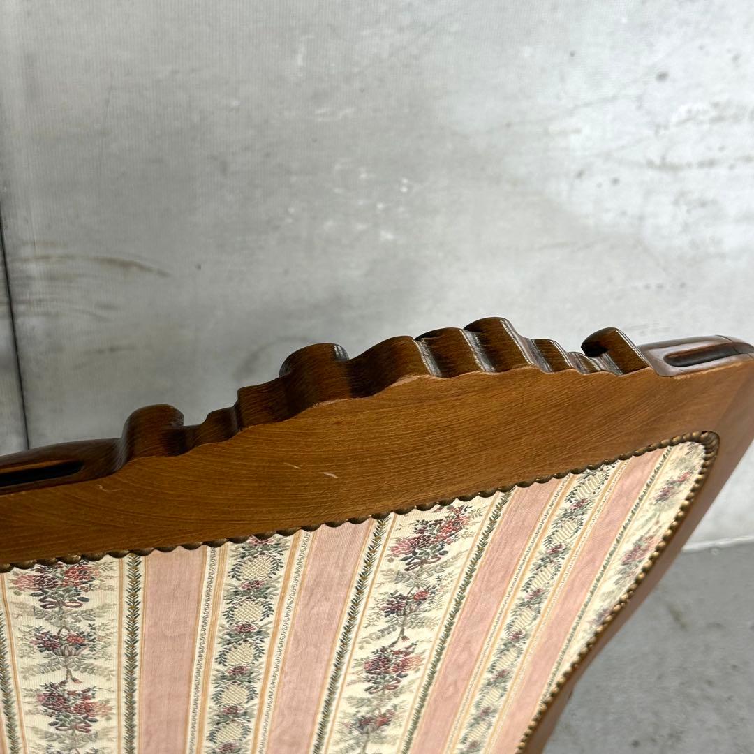 ★90s★ ロココ調 彫刻アームチェア イタリア クラシック 猫脚 彫刻