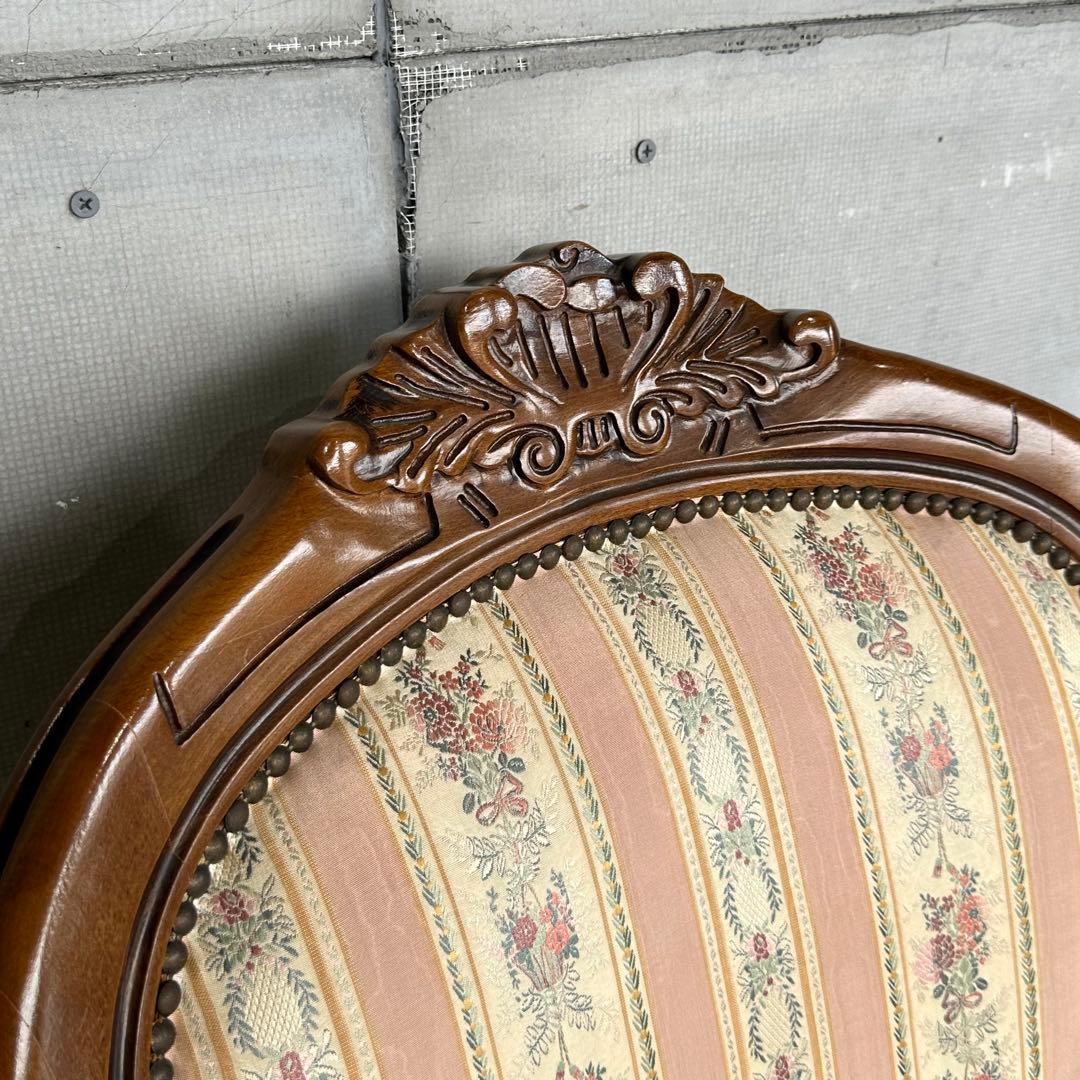 ★90s★ ロココ調 彫刻アームチェア イタリア クラシック 猫脚 彫刻