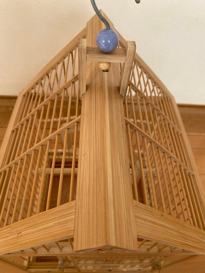 ⭐️限定値下げ　鳥籠　手作り　竹細工　工芸　匠⑤