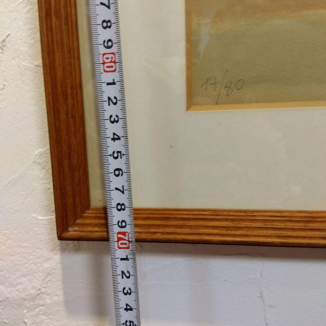 絵画　競馬　馬　ブラジリエ額装リトグラフ