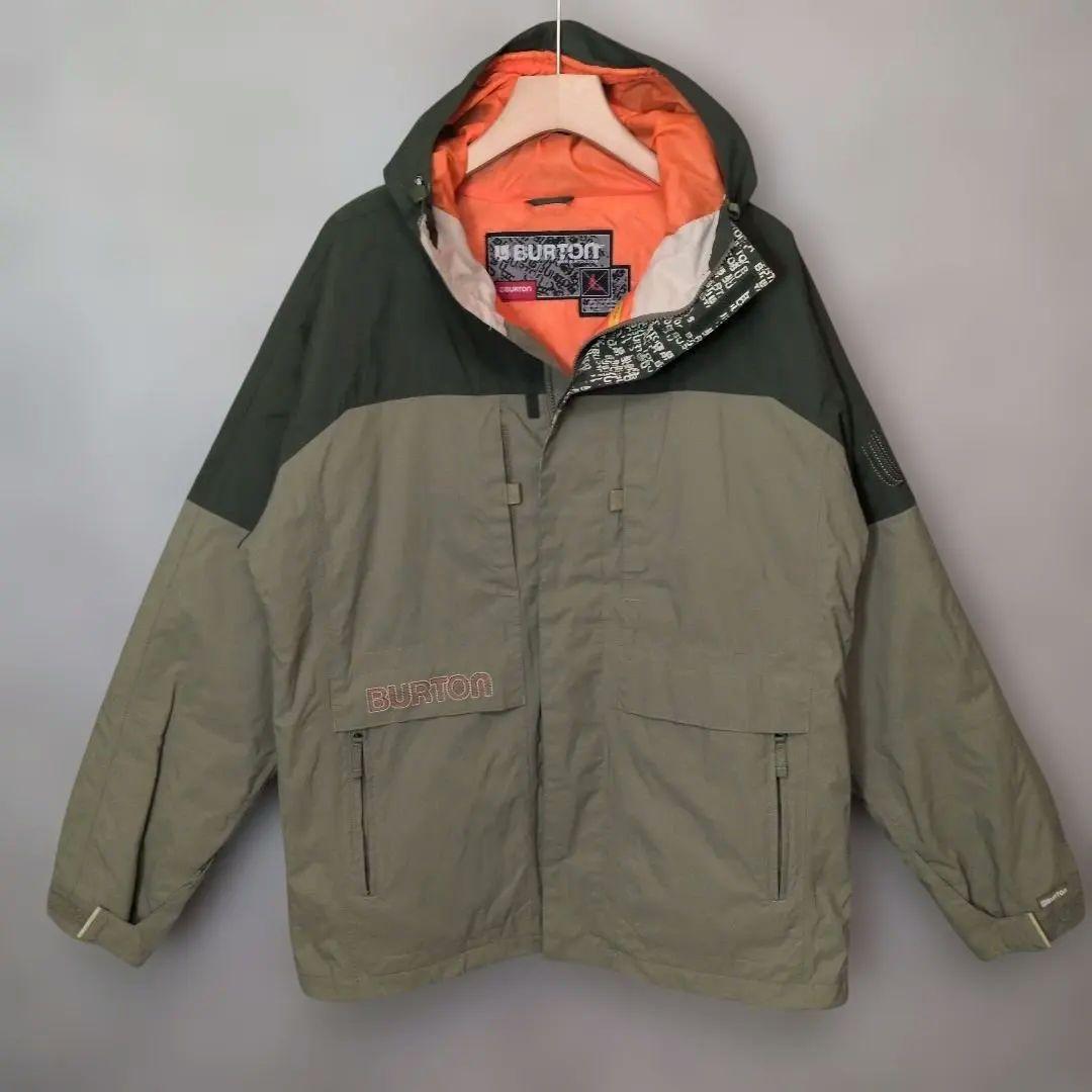 美品 BURTON バートン スノーボードジャケット L カーキ 2トーン