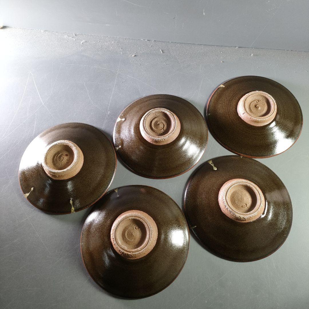 A876-1/木村元次 造/そば釉/組鉢/盛鉢/5客/