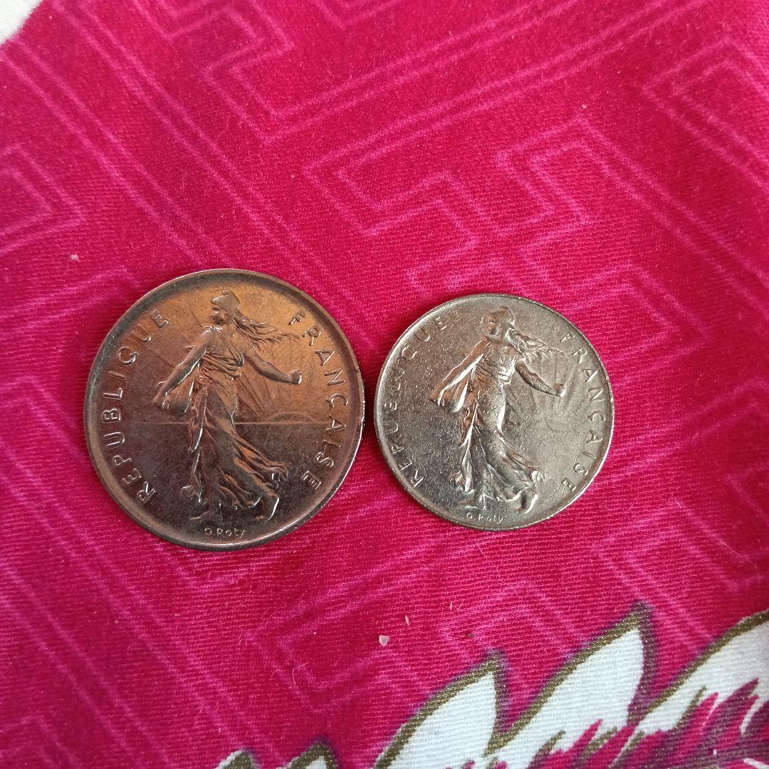 フランス 5フラン＆1フラン 硬貨