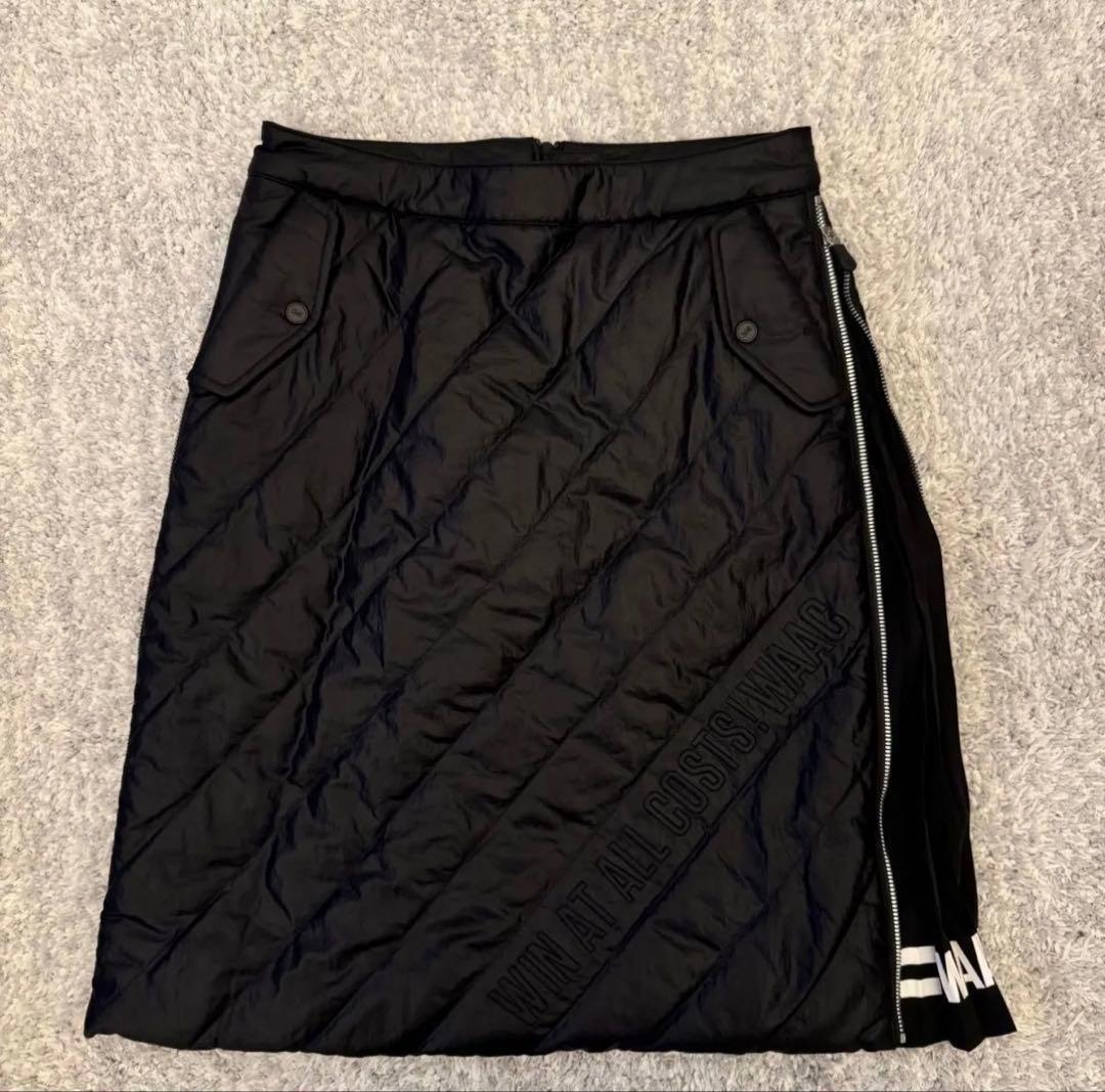 WAAC ワック 2wayスカート 中綿キルティング 暖かい ブラック 新品