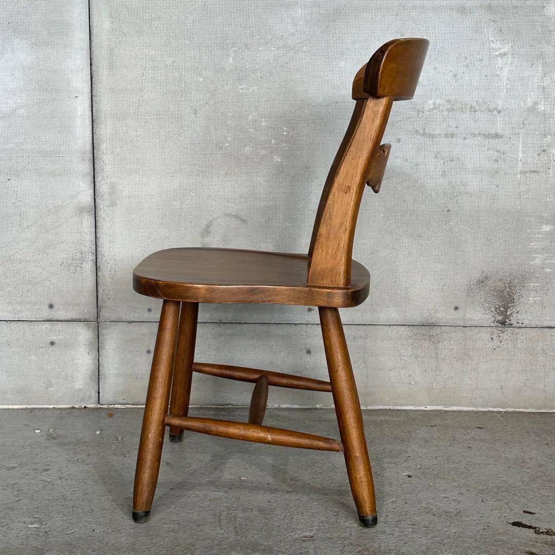 ✿昭和レトロ✿ 東洋ファニチャー ダイニングチェア ヴィンテージウッド 無垢