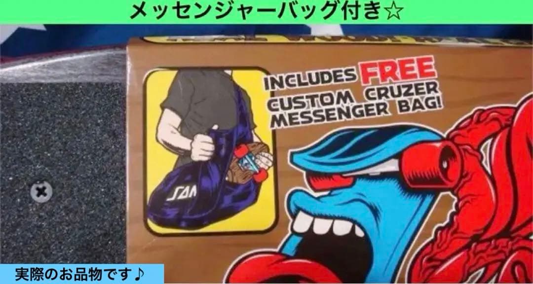 【新品購入 保管品】SantaCruz スケートボード　メッセンジャーバッグ付き