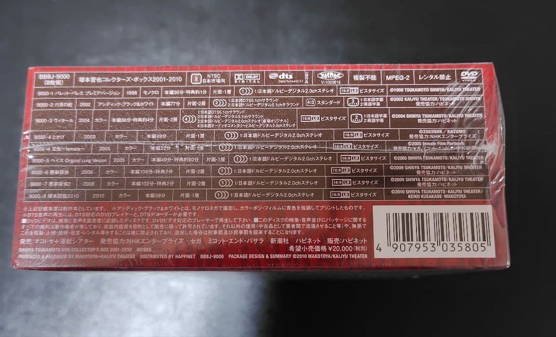 新品未開封 DVD 塚本晋也 COLLECTOR'S BOX 2001-2010