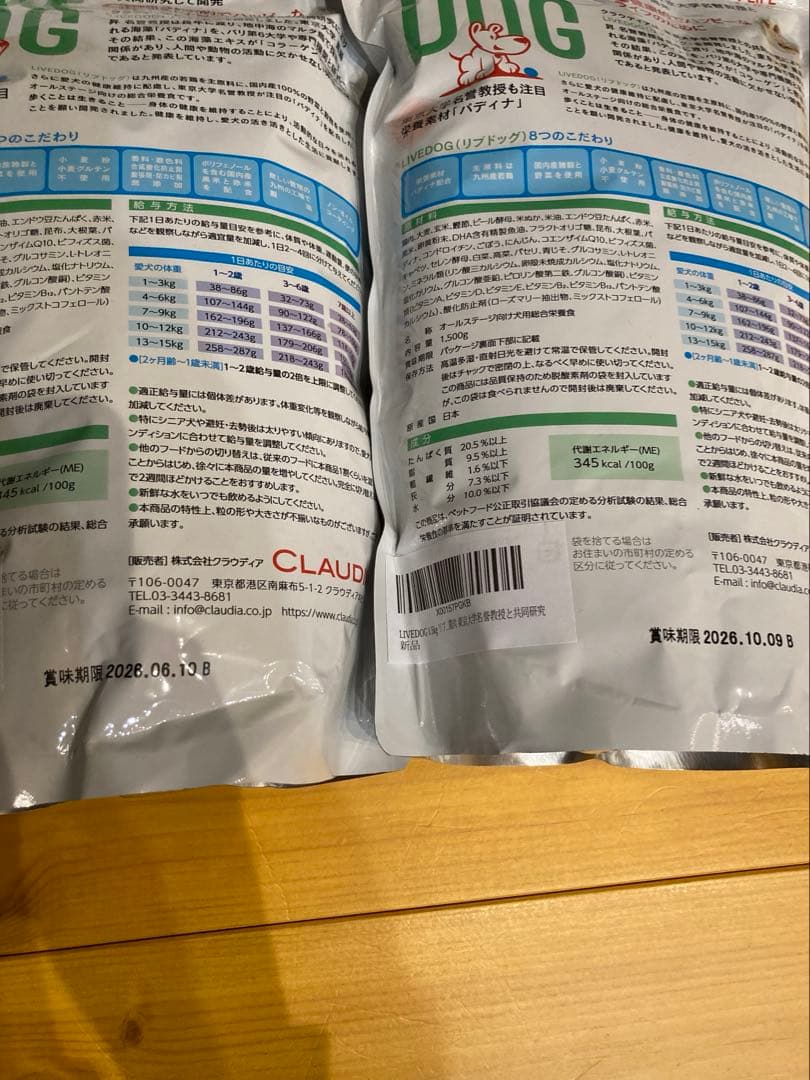 リブドッグ　ドッグフード　CLAUDIA