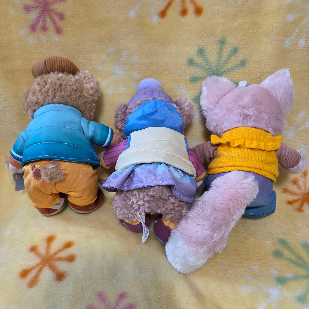 香港ディズニー　リーナベル　ダッフィー　シェリーメイ　ぬいぐるみ　冬　ウィンター