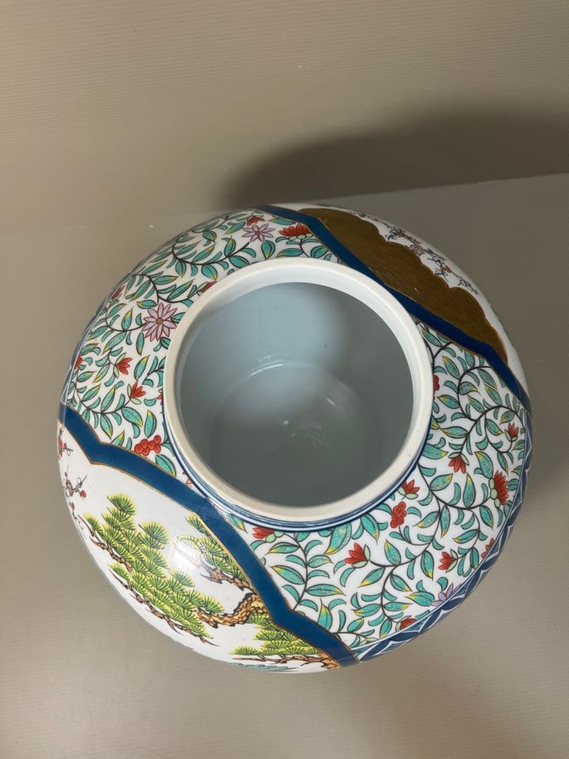 2189 金龍窯　博山作　花鳥　花瓶