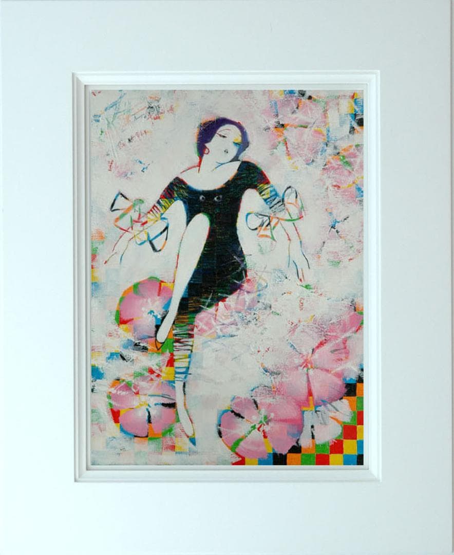 油絵 菅家令子 絵 絵画 インテリア uF6-010211 人物 女性像