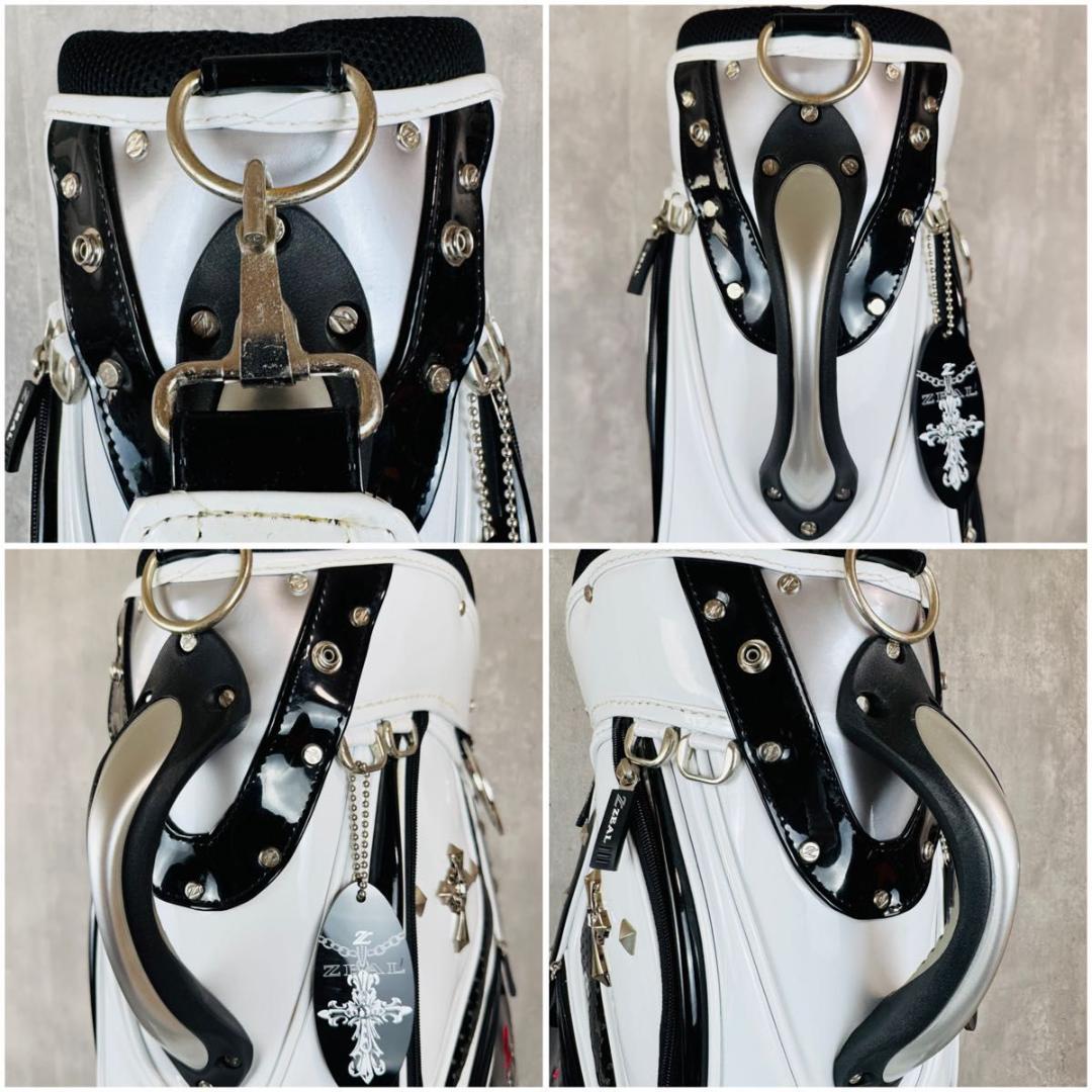 ZEAL ゴルフバッグ キャディバッグ 希少デザイン 6分割 クロス エナメル