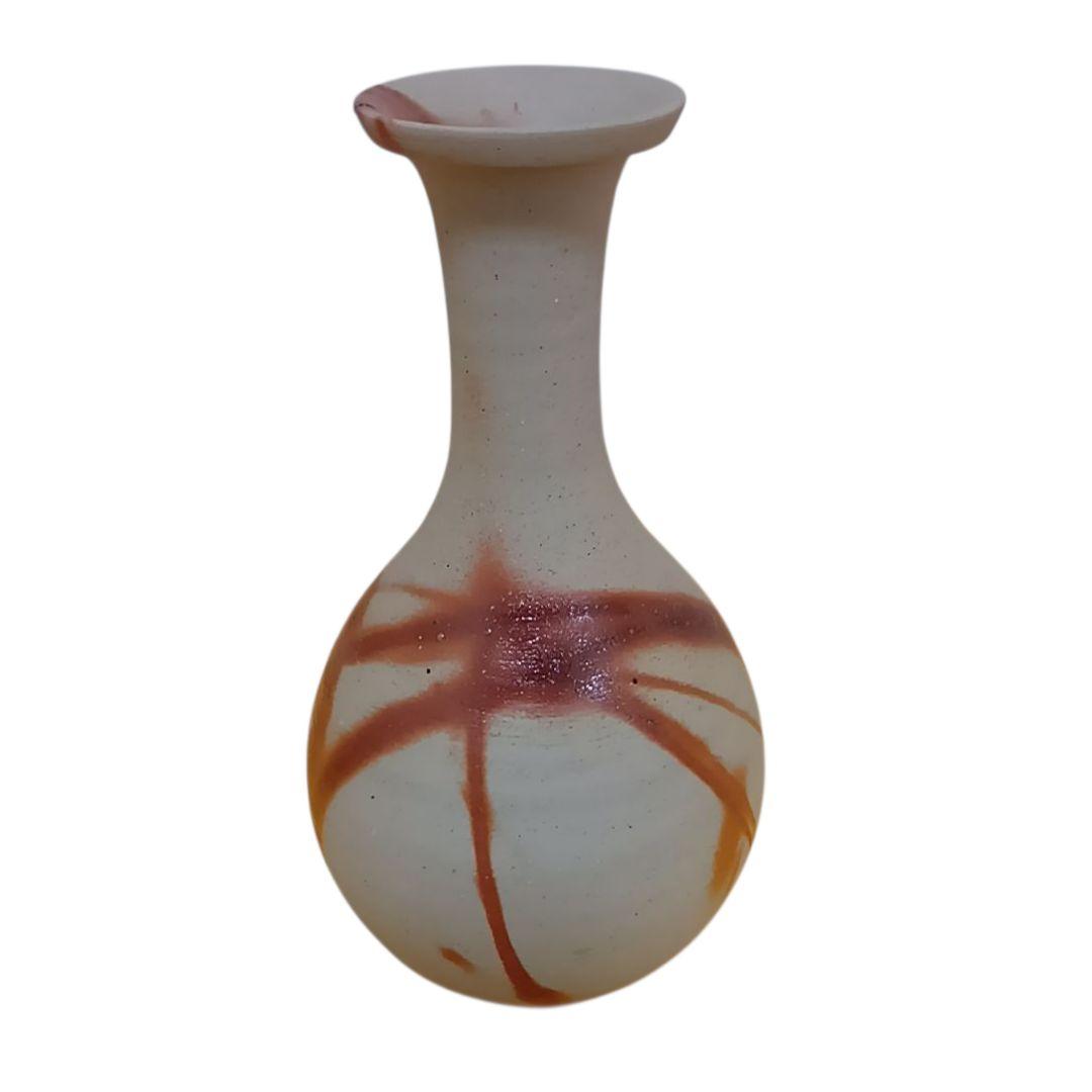 備前焼 備前造 緋襷鶴首花入 茶道 茶道具 花瓶 花器 茶室 華道 華道具