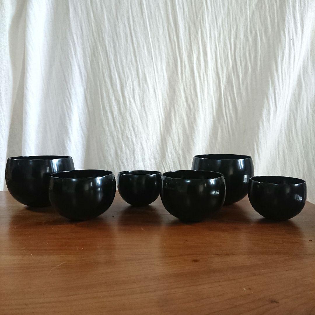 未使用 ミニマム 漆器 応量椀 応量器 お椀 入れ子 コムサデモード シック