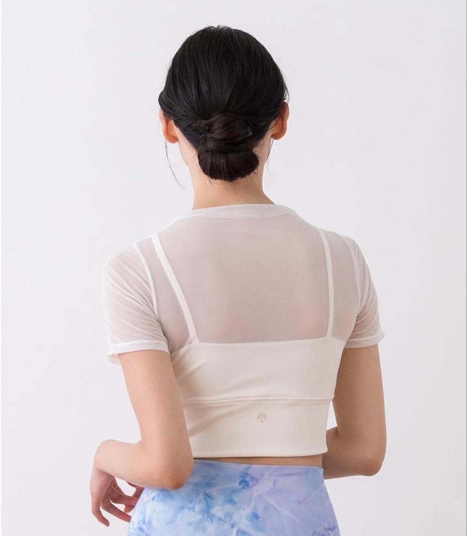 SUKALA アイボリー　シアーレイヤード　トップス