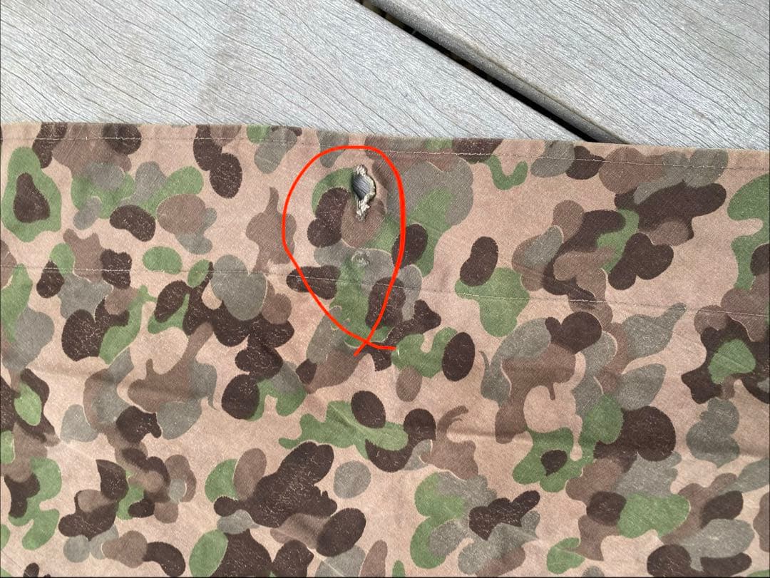 ビンテージ　オーストリア軍　スワンプカモ　ツェルトバーン　軍幕　ポンチョ②