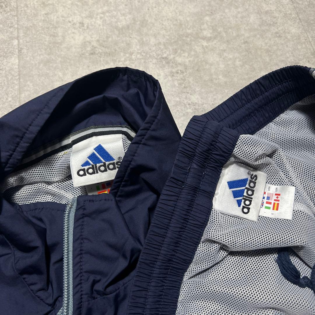 00s アディダス セットアップ 青デカタグ セットアップ ネイビー 大きめ