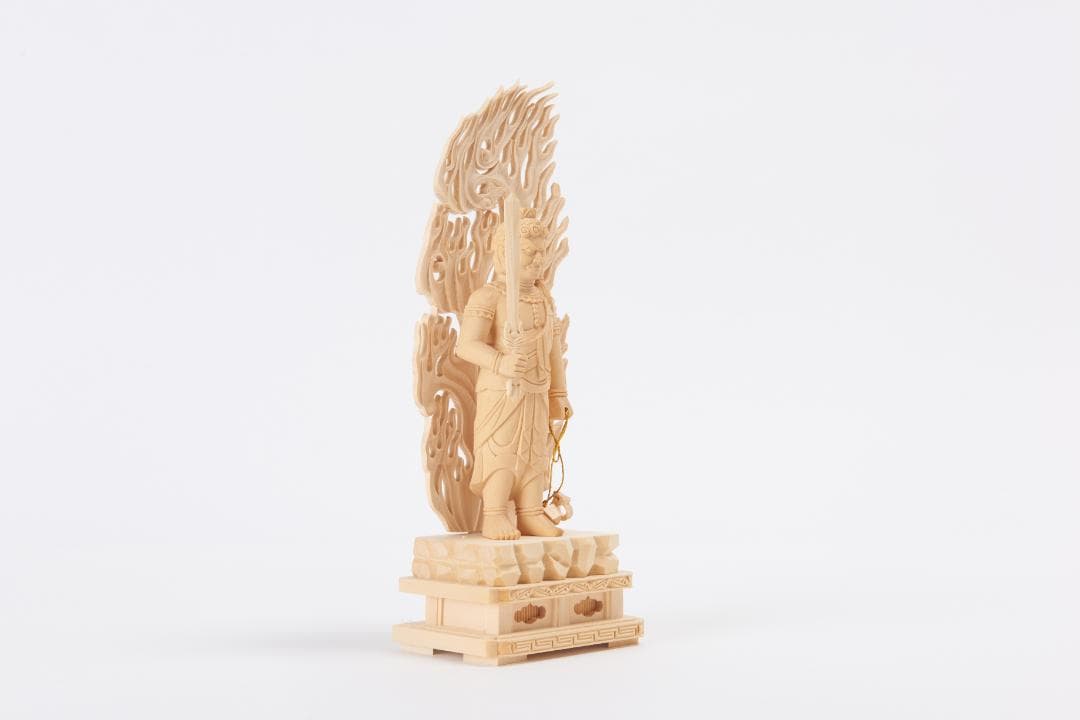桧　立不動明王　30ｃｍ #021