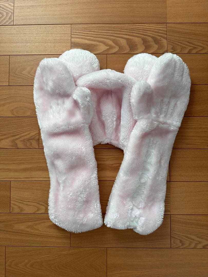 ディズニー　マフラーキャップ　ピンク