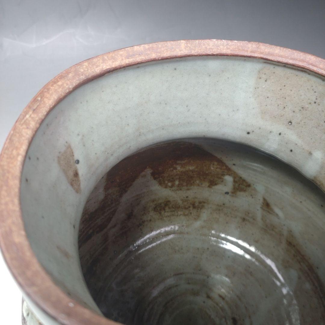 イ200 水指『◯山作　波文　水指　共箱』茶道具