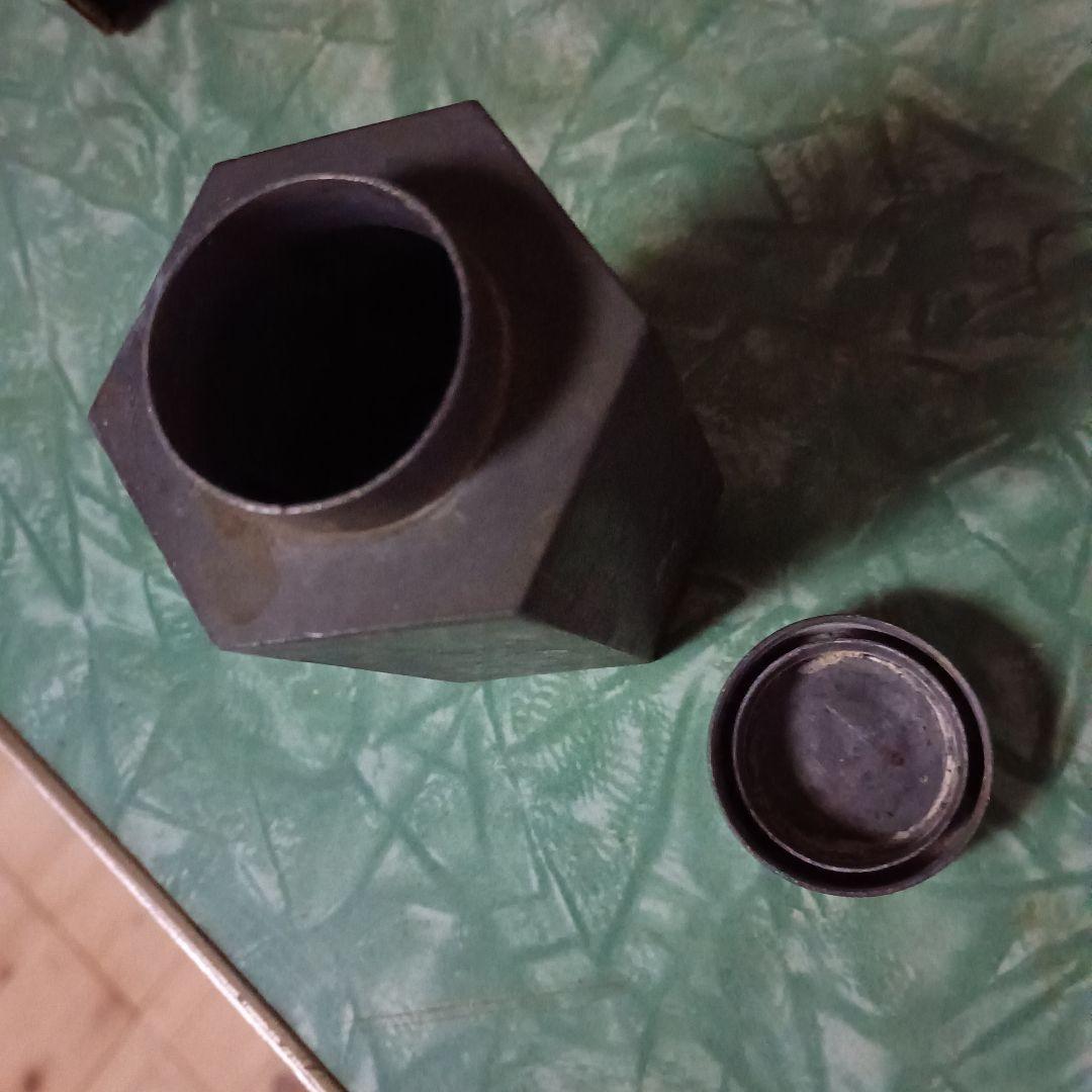 六角 茶器　債聚點造　古錫製　茶芯壺　煎茶道具