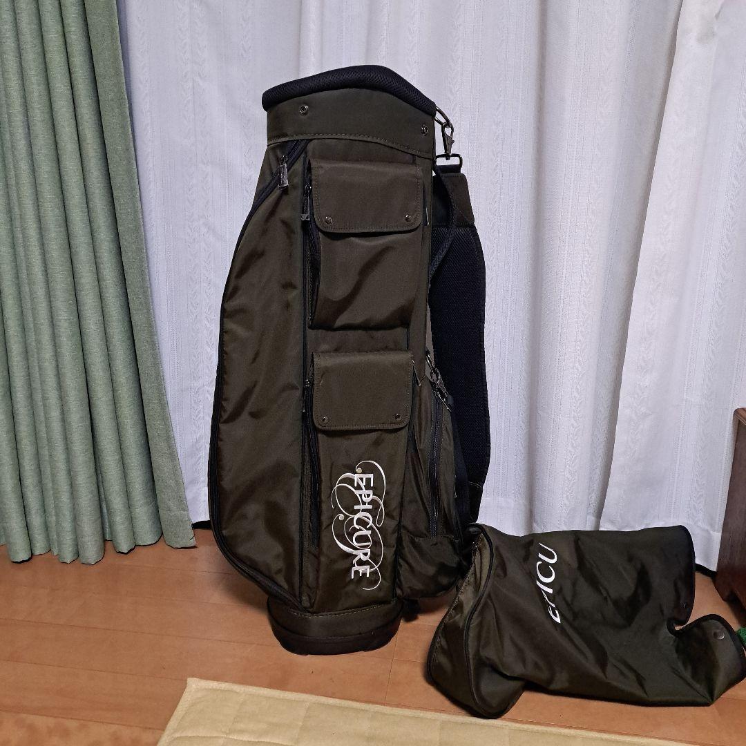 エピキュールキャディバッグ。フード付き、新品ネームプレート付き、9インチ。美品！