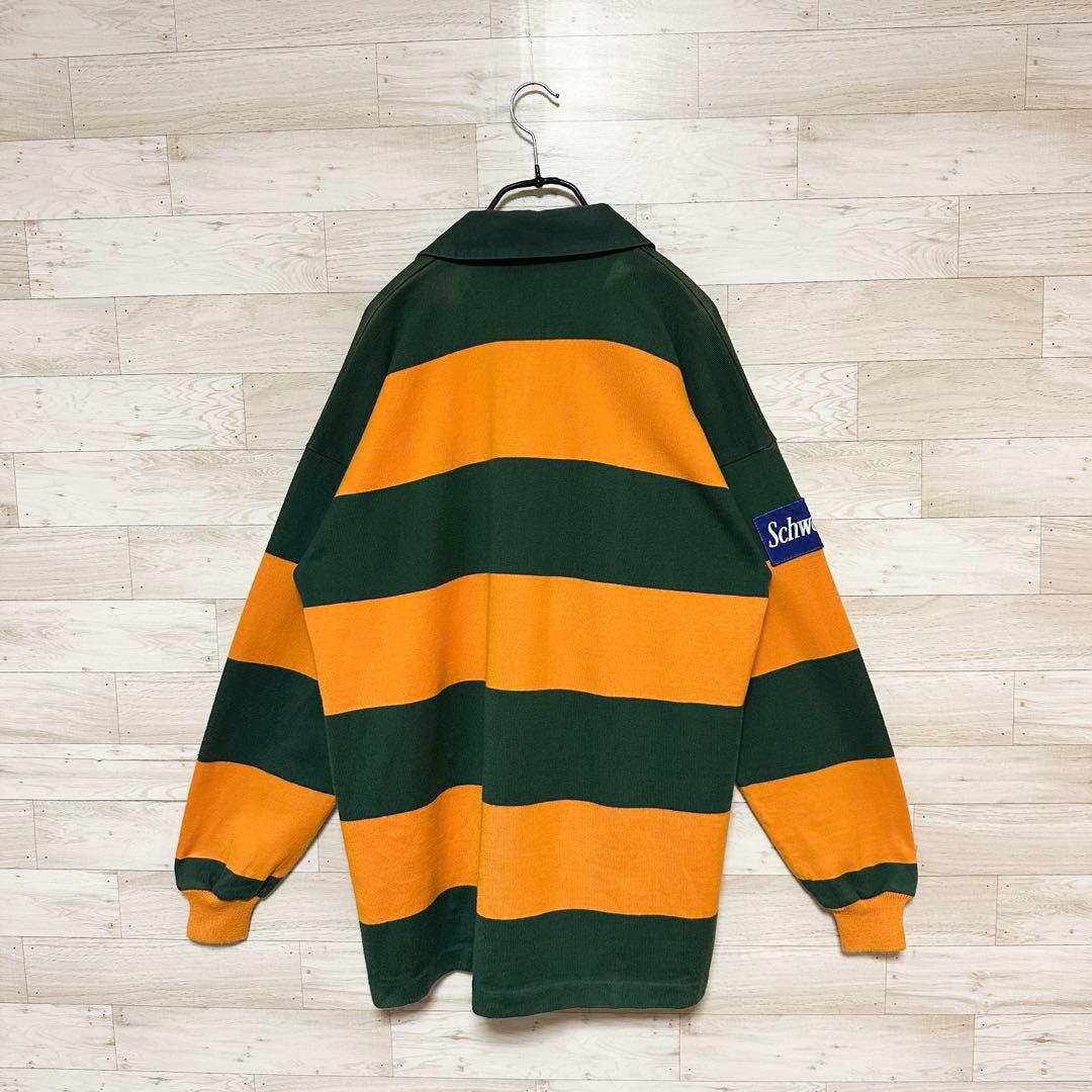 ✨Canterbury カンタベリー 長袖 ボーダー ラガーシャツ M✨