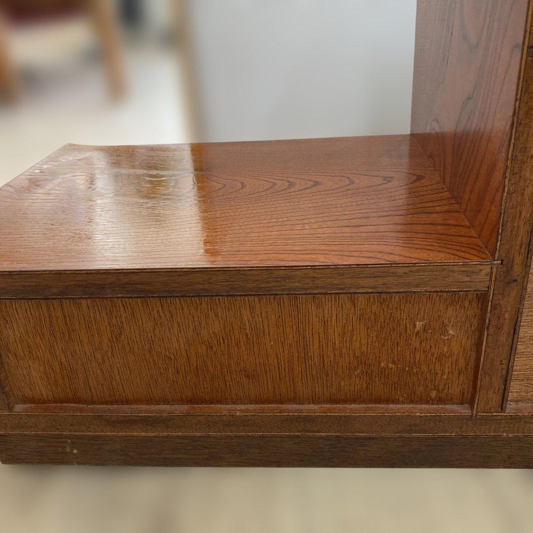 木製（欅？）シンプル置き床　引き出し付き