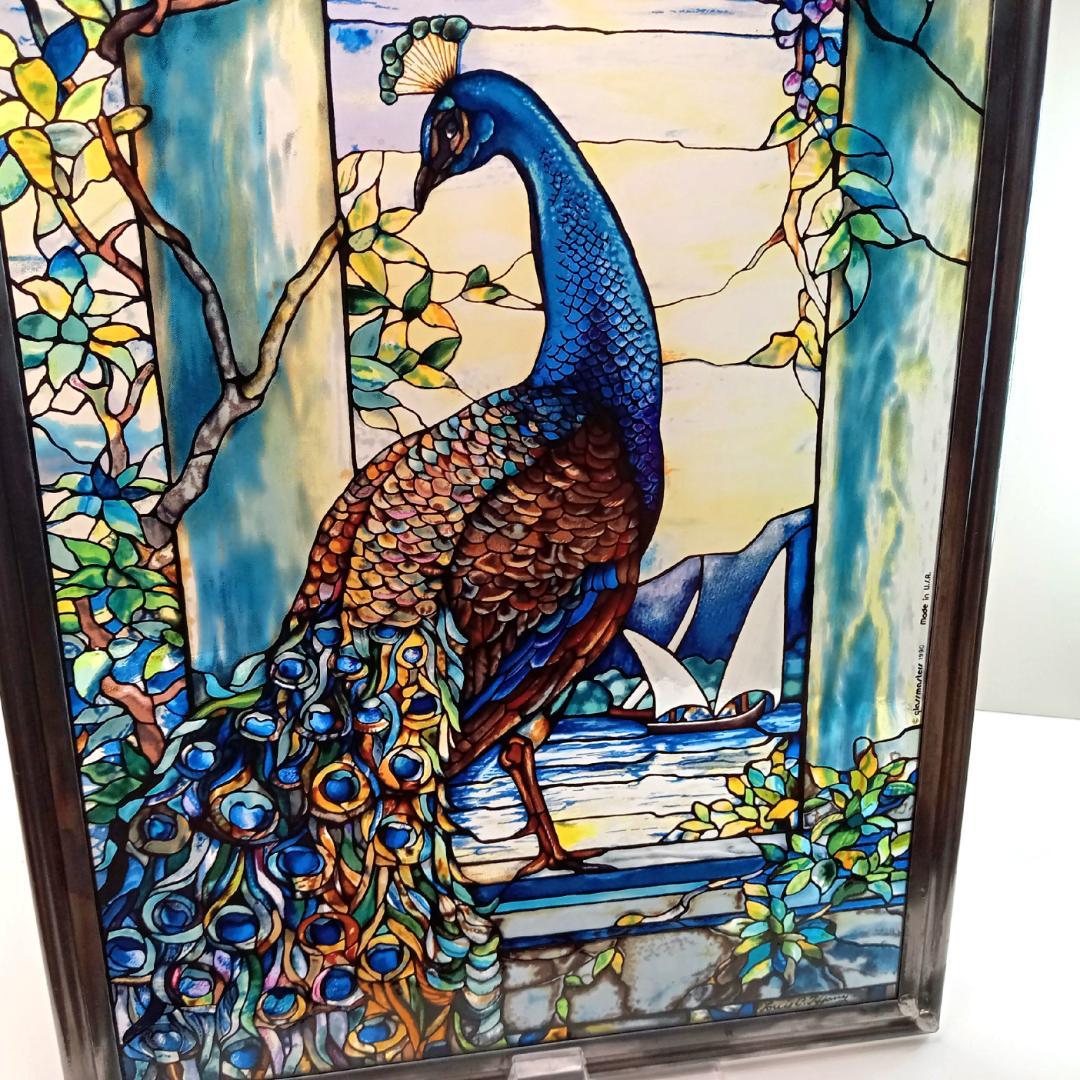 ルイスCティファニー ステンドグラス Peacock孔雀 グラスマスターズ社