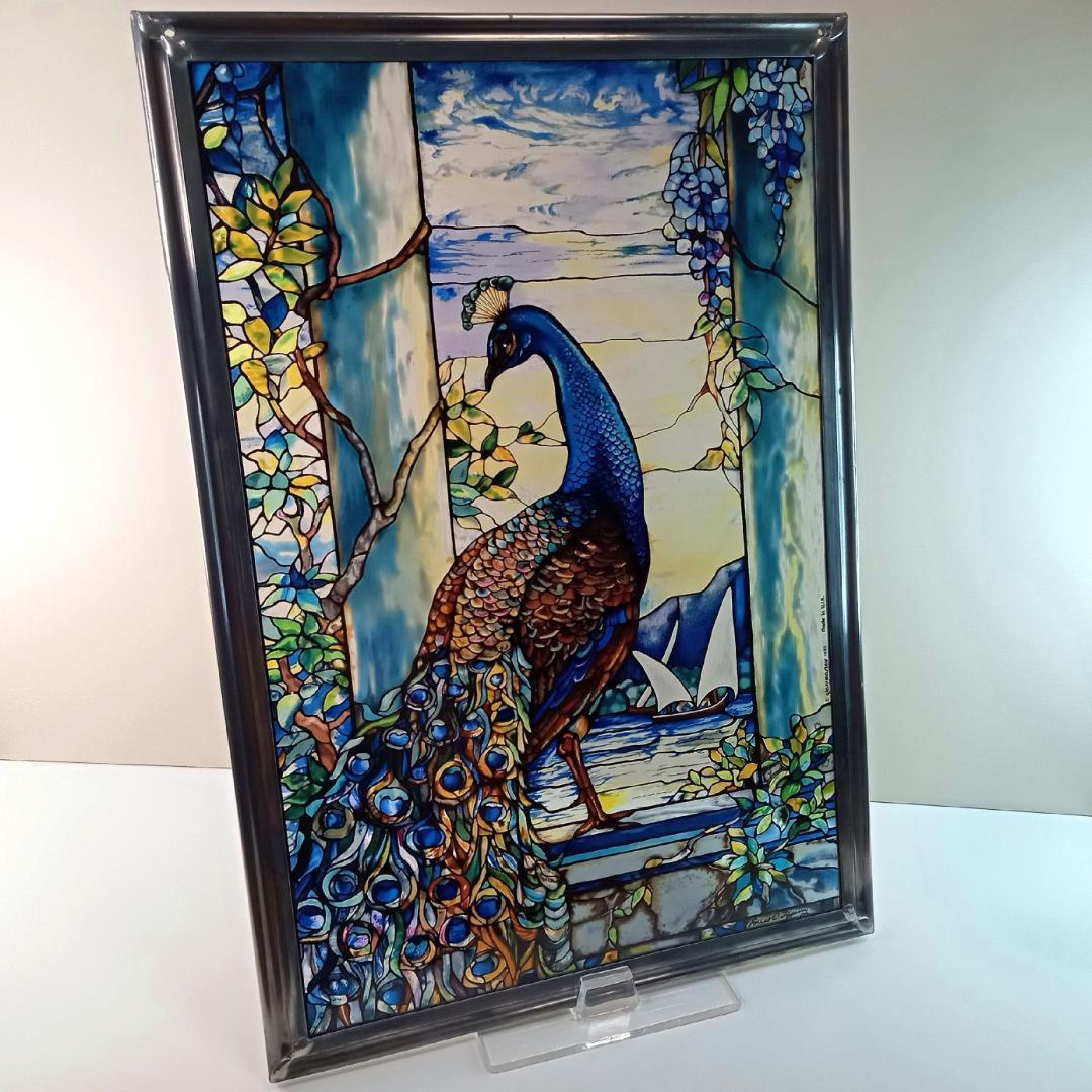 ルイスCティファニー ステンドグラス Peacock孔雀 グラスマスターズ社