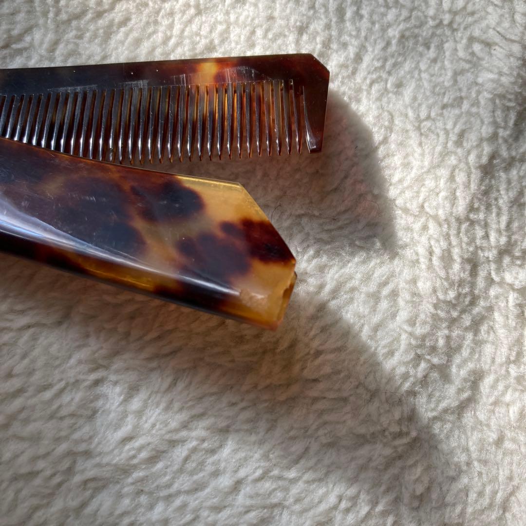 鼈甲　ベッコウ　べっ甲　櫛　ヴィンテージ　アンティーク