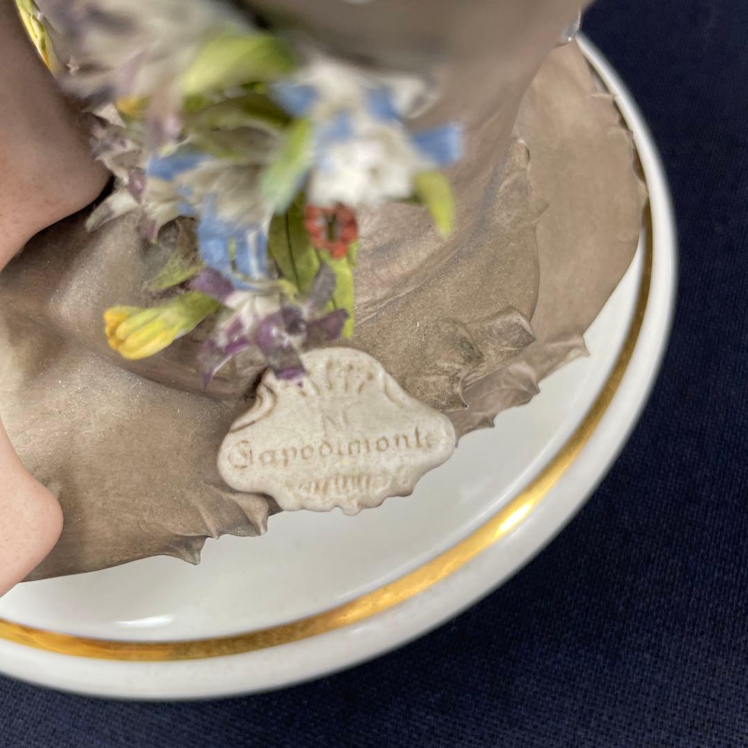 capodimonte marcolin/イタリア製、磁器人形、フィギュリン