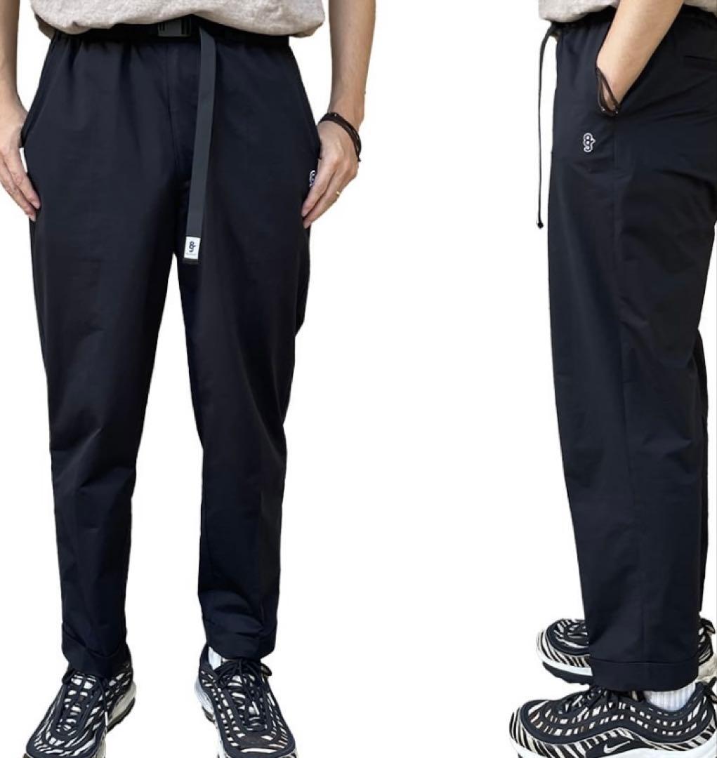 センタープレス調整可能パンツ チョコレートブラウン