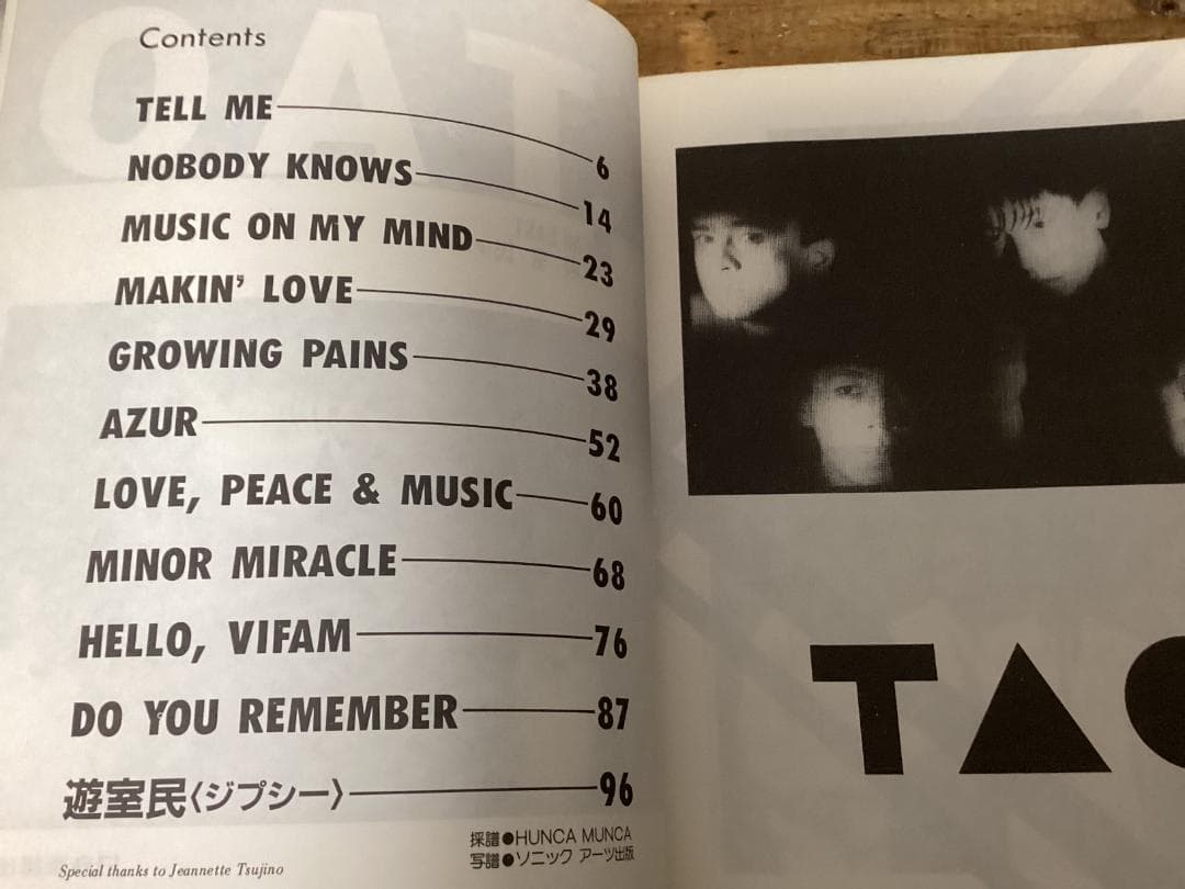 ★楽譜/TAO/タオ/FAR EAST&遊牧民/ジプシー/タブ譜/バンドスコア