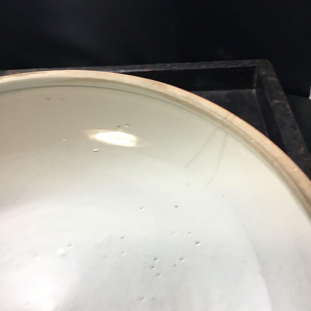 乳白手古九谷　大ぶり鉢　金銀彩(1650年〜1700年代)