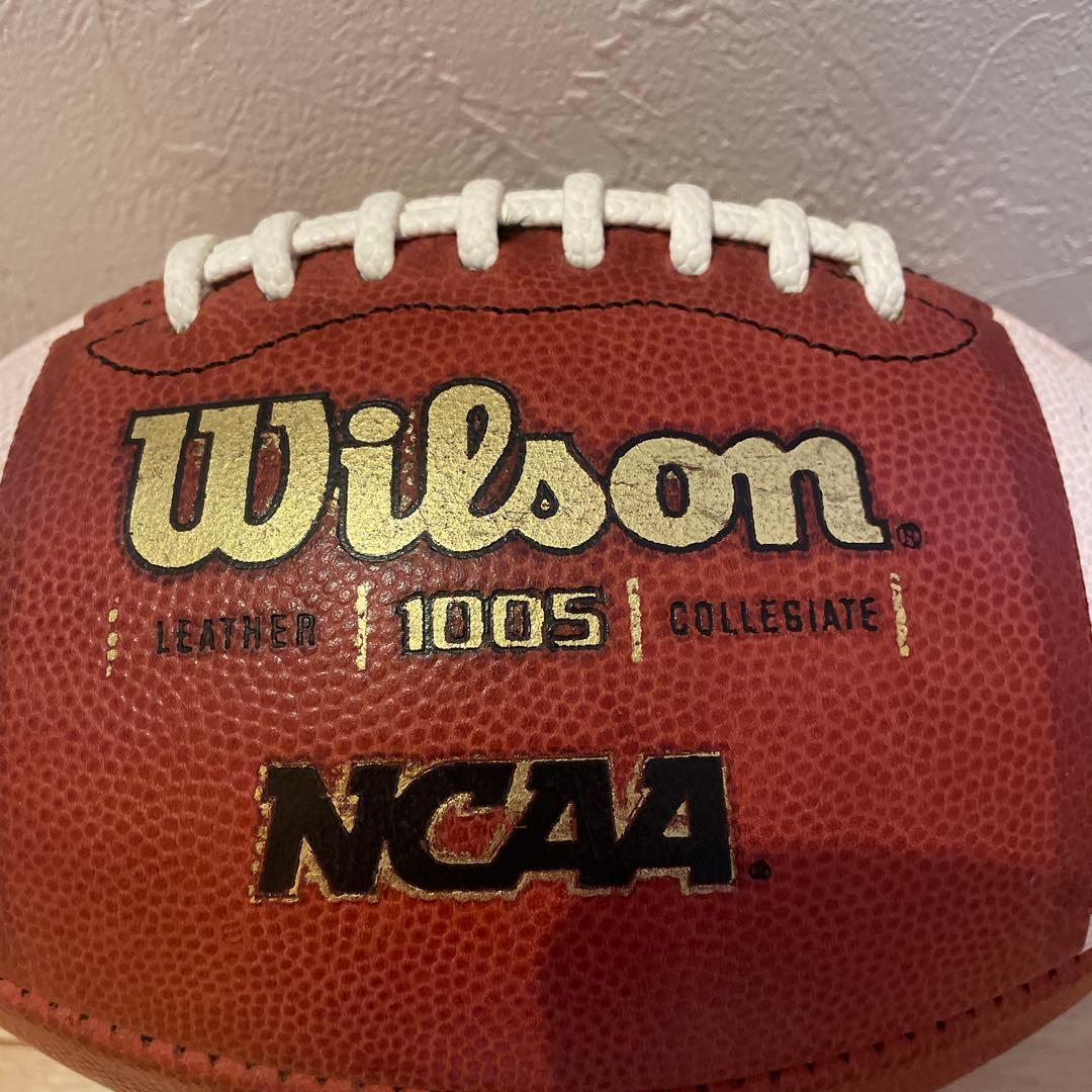 アメフト　ウィルソン　本革　ボール