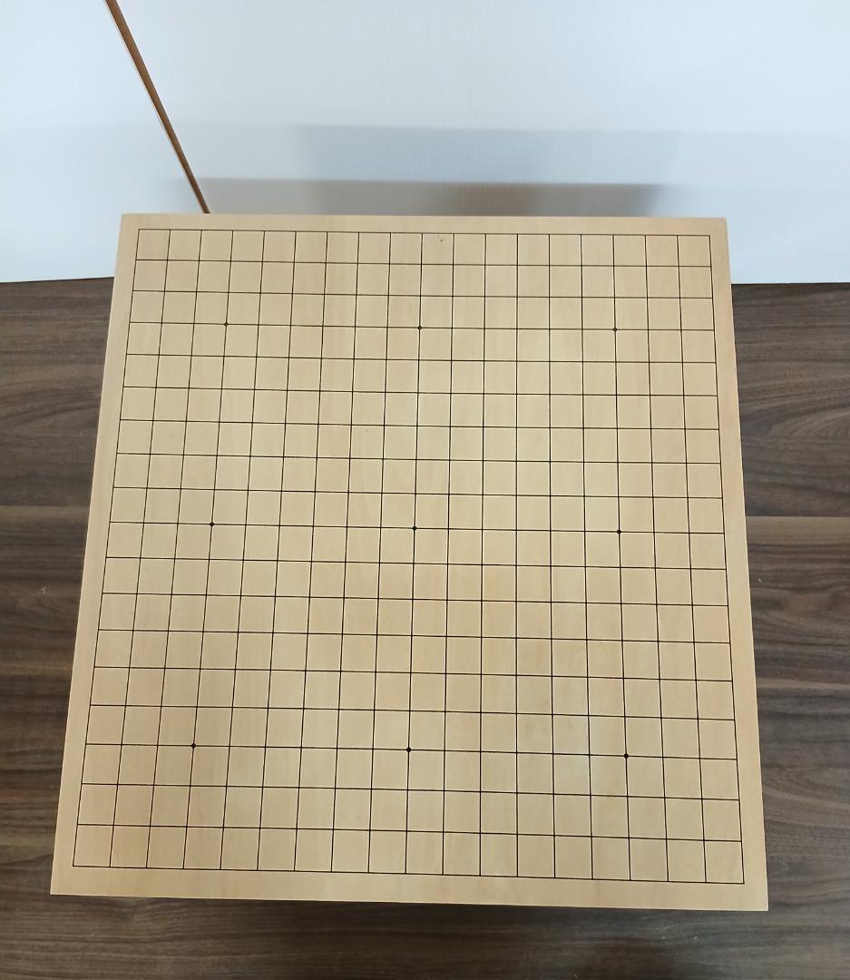生駒碁盤 ＋ はまぐり碁石　セット　厚み18㎝　囲碁