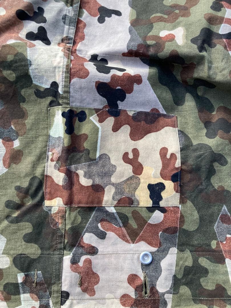 西ドイツ軍幕　アメーバカモ　パップテント2枚セット　ペグ、ポール付属