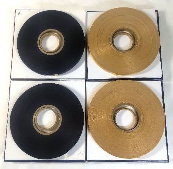 染斜子テープ 4個セット(金茶×2・焦茶×2) 8mm幅 × 54m巻