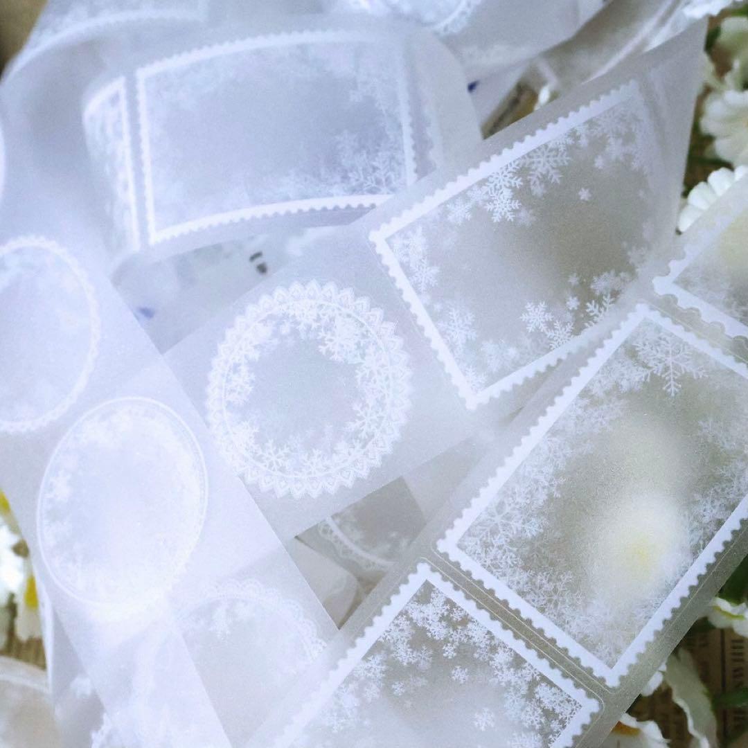 闪砂 冰雪框框 5cm×5m 海外マスキングテープ　海外マステ　フレーム　レース