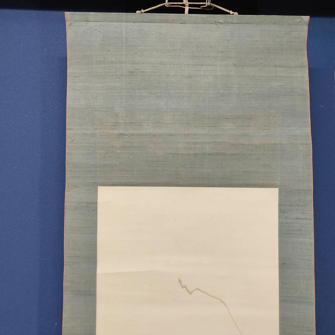 不詳/作者不詳/朝顔図/花/布袋屋掛軸A-451