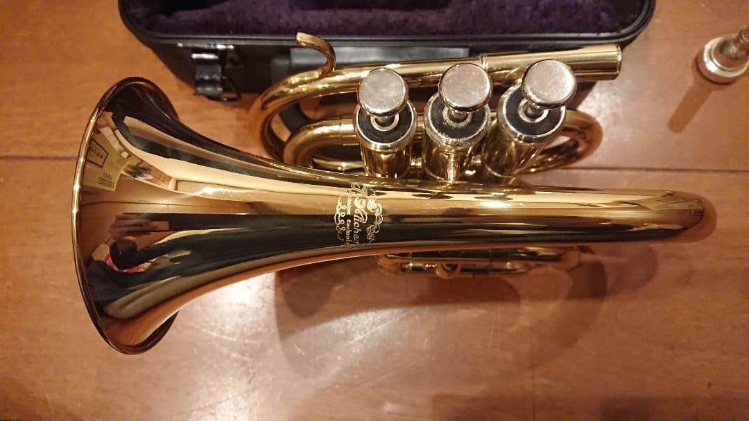 J.マイケル ポケットトランペット 純正ハードケース付き