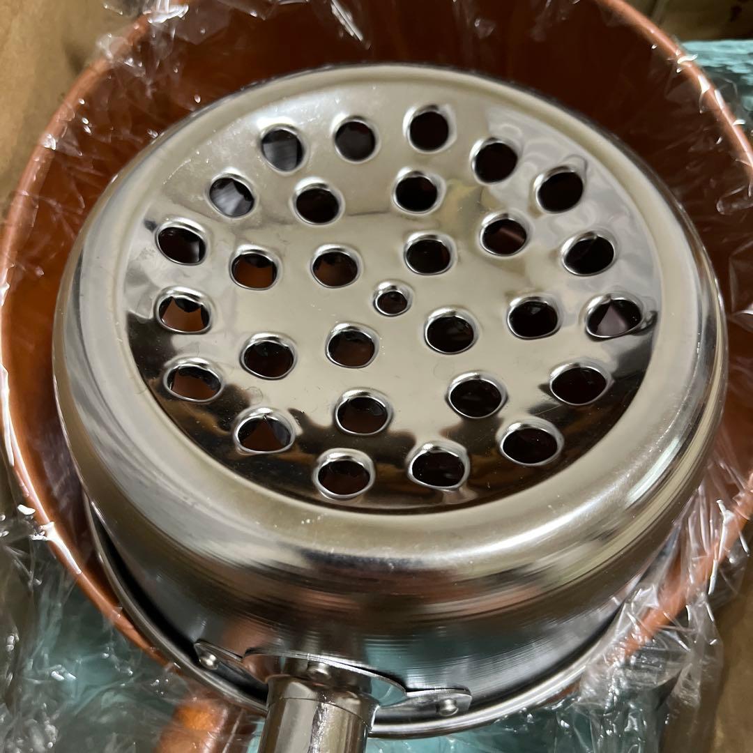 未使用長期保管品 台付十能 炭道具 茶室 茶道具 炭の火おこし 水屋道具