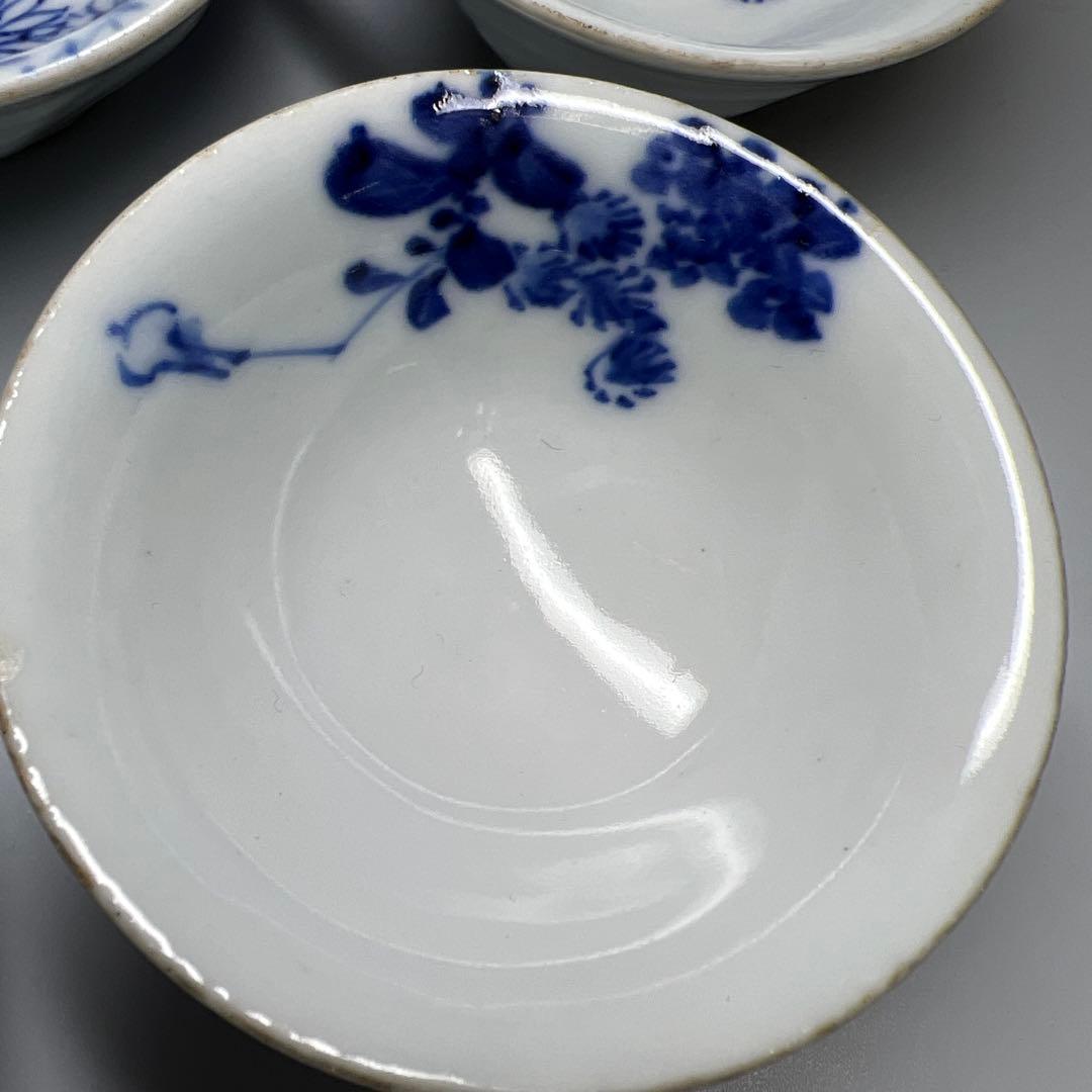 専用　楽亭造　染付煎茶碗5客　口径約6.7㎝　東Y8-0109☆2Fトカサ