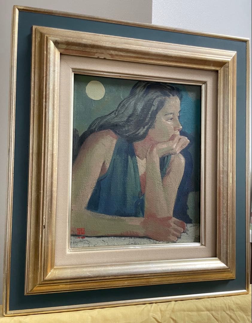 上田耕造 油彩 1998年作 F3 原画 真作保証 1点もの