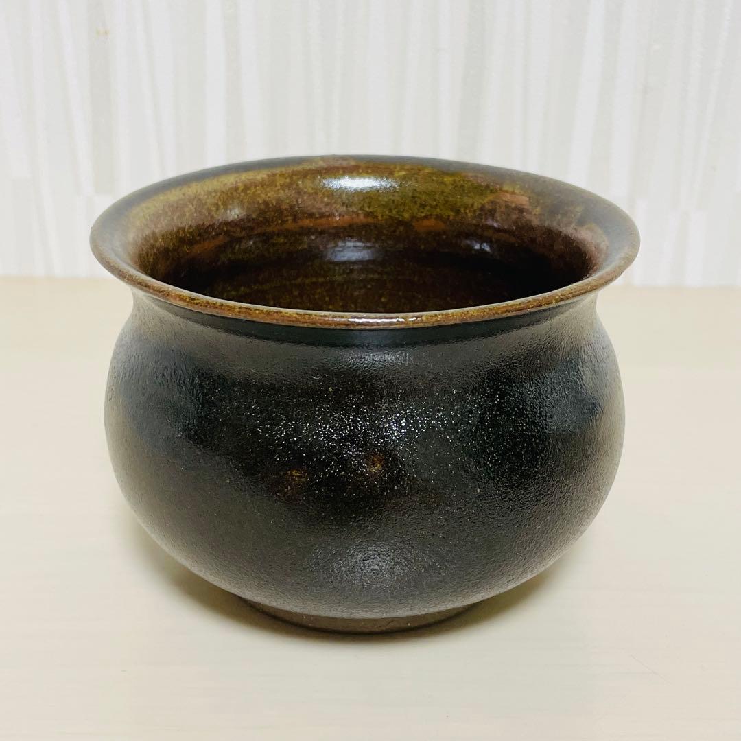 未使用 黒薩摩 龍門司焼 薩摩焼 皆具 立田光 在銘 共箱 茶道具 茶器