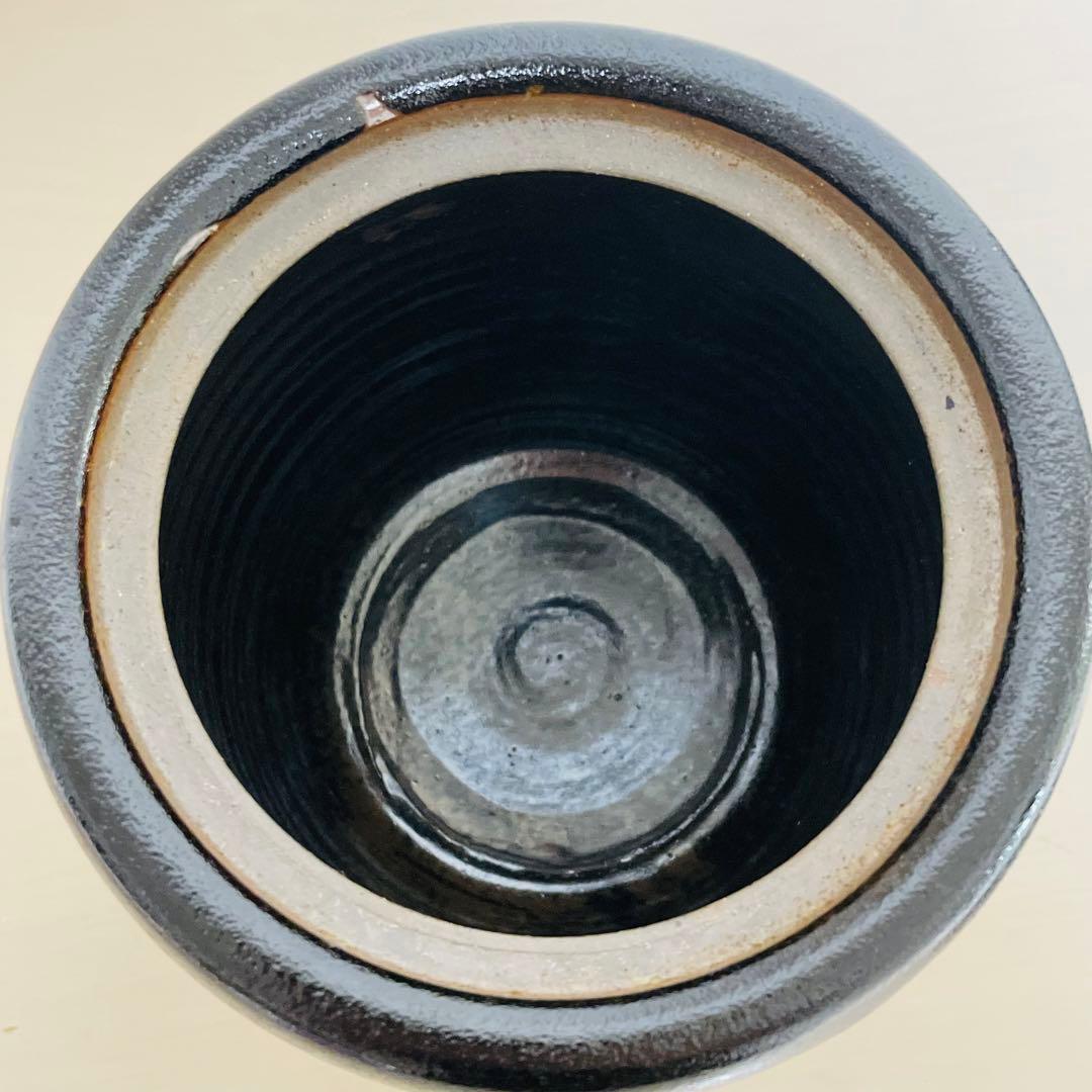 未使用 黒薩摩 龍門司焼 薩摩焼 皆具 立田光 在銘 共箱 茶道具 茶器