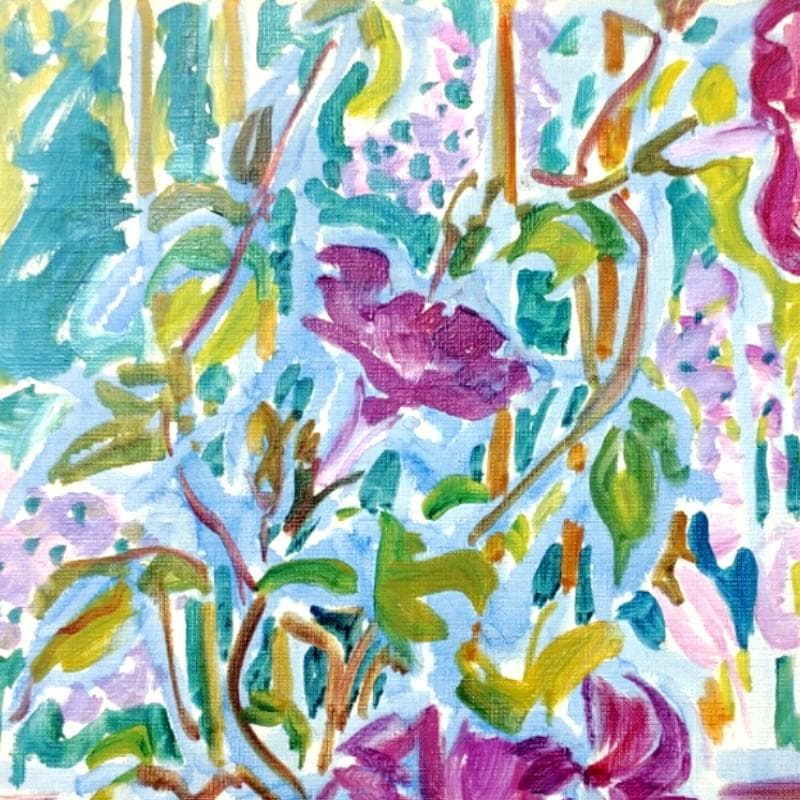 ☆加藤清江☆「 花 」油絵　F４号 一水会　新品額！