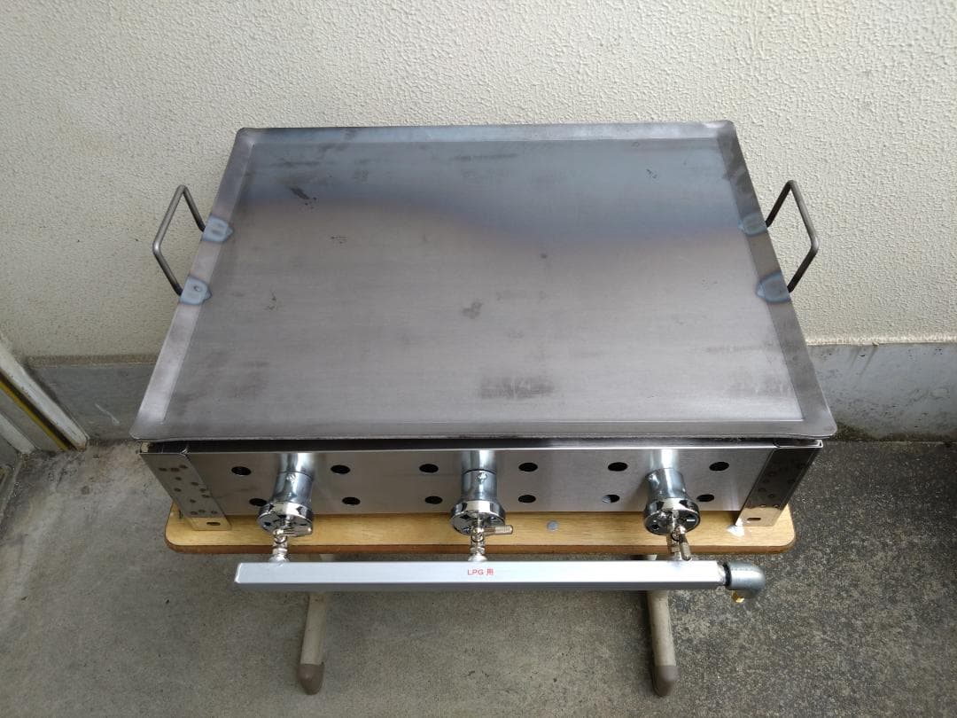 未使用品 便利な取手付 鉄板焼き グリラー お好み広島焼きそば ガスグリドル